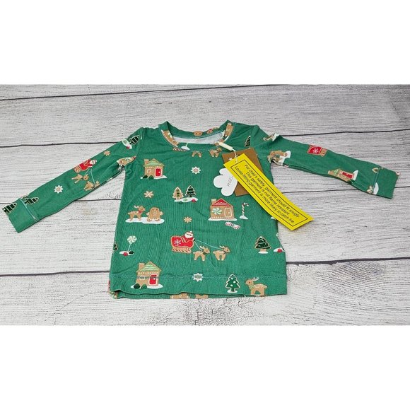 NWT Angel Dear Christmas Gingerbread Village Baby Boy Bamboo two piece‎ 6-12M - Picture 4 of 7